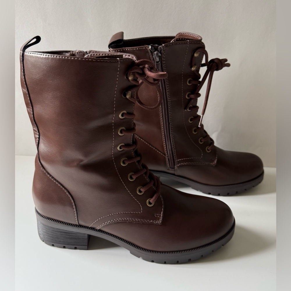 Dream Pairs Women’s Brown Military Combat Boots Size 9